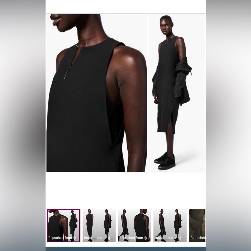 LULULEMON Lab Lahar Dress Midi Black SizeSMALL Casual Relaxed Fit Athletic